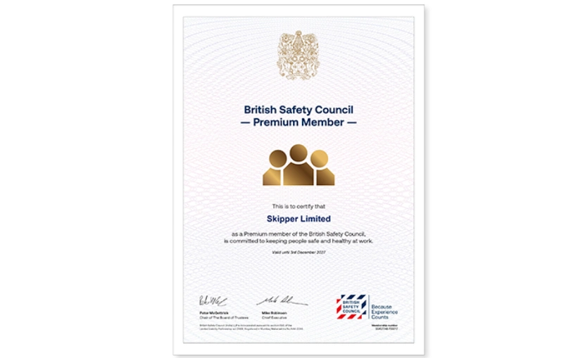 Approvals / Certifications / Audits (Skipper Wins the International Safety Award 2025)